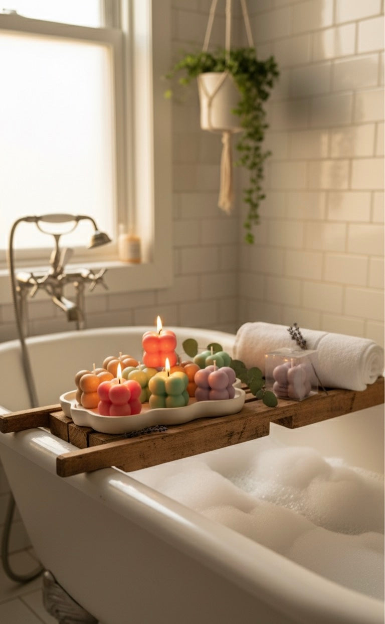 Mini Bubble Cube Candle