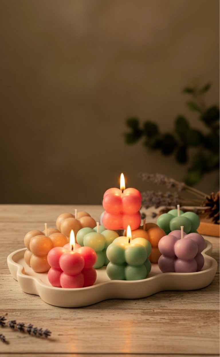 Mini Bubble Cube Candle