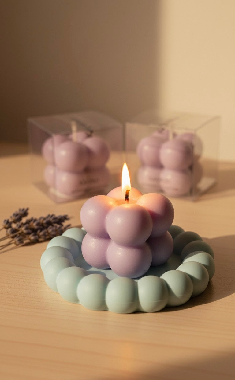 Mini Bubble Cube Candle